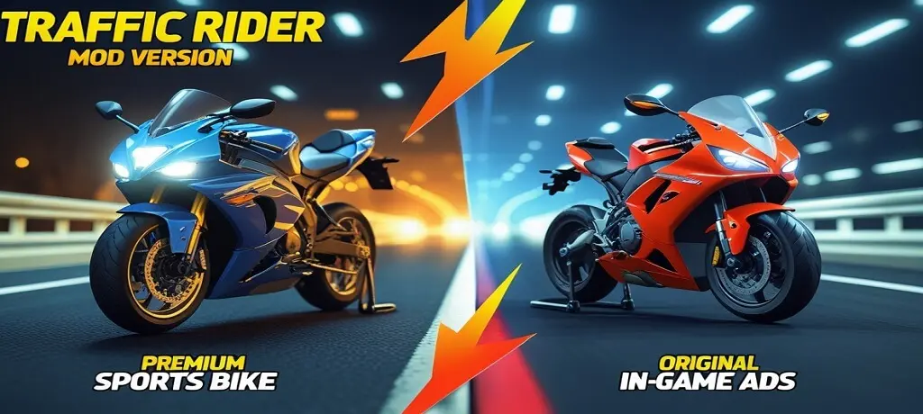 Traffic Rider MOD vs Original Version
