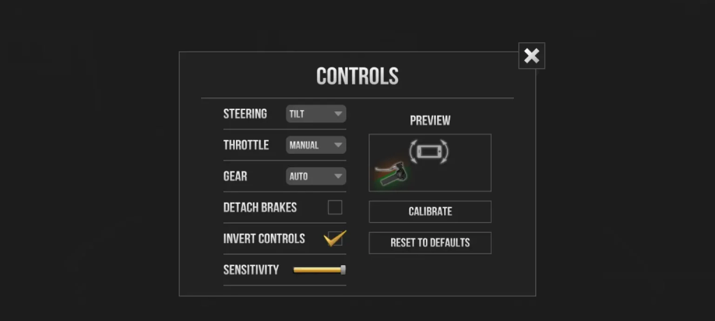 Invert Controls